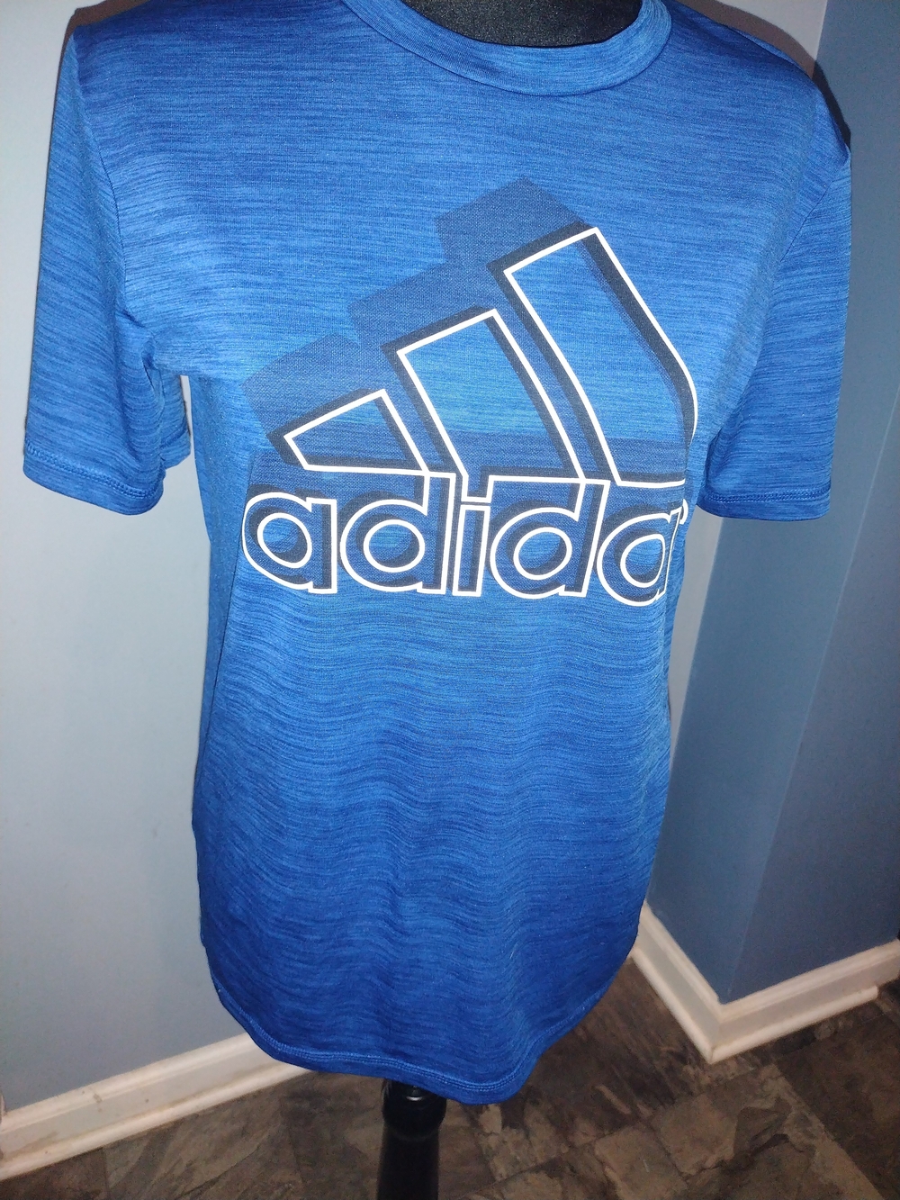 Adidas Boys  Blue Logo Performance T-Shirt